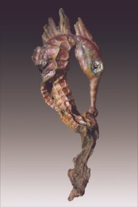 Sea Pony, a sculpture by Bernie Houston of Seadrift Sculptures